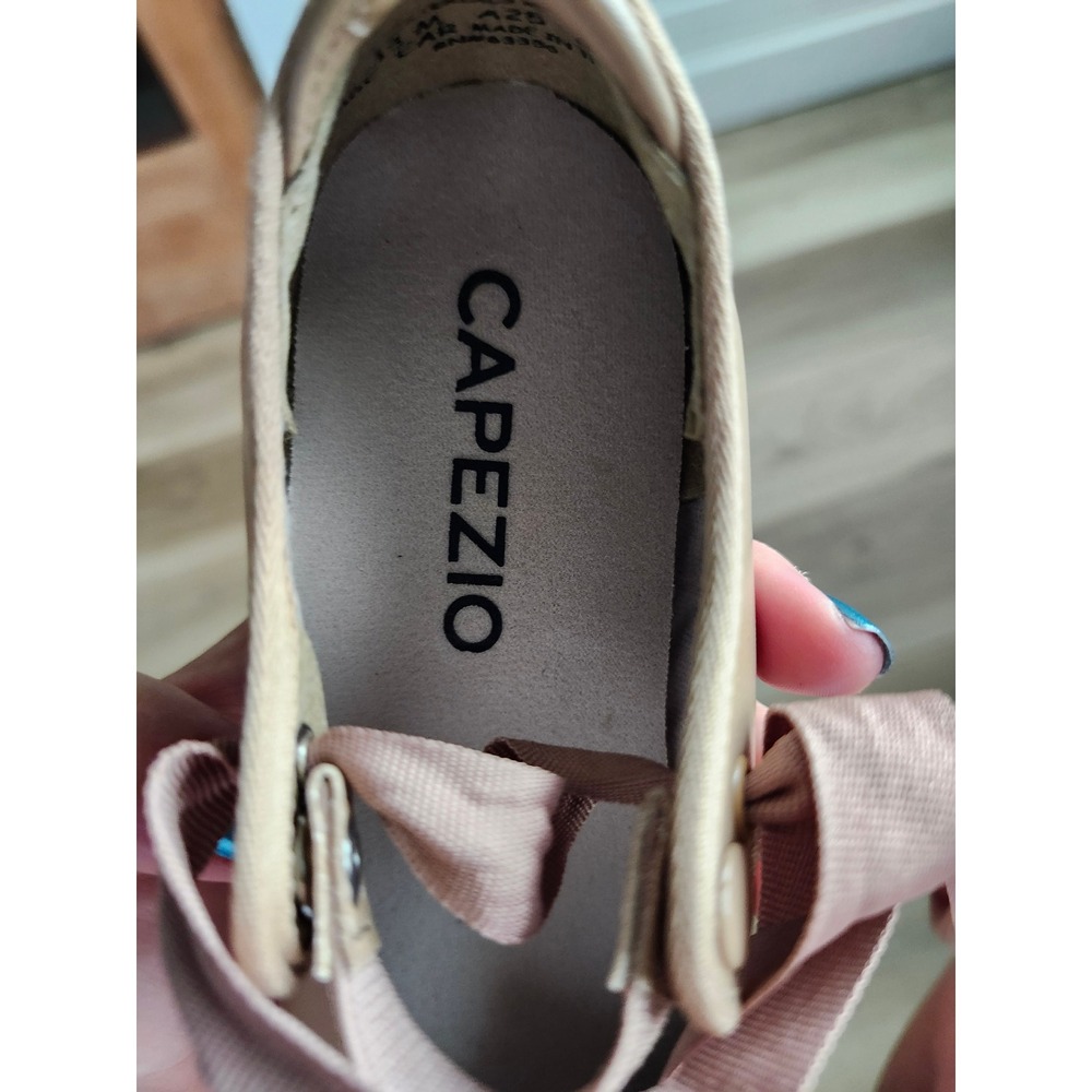 Capezio Mary Jane Tap Shoes Caramel Tan Tele Tone Taps 3800 Kids Size 13M - Picture 8 of 12